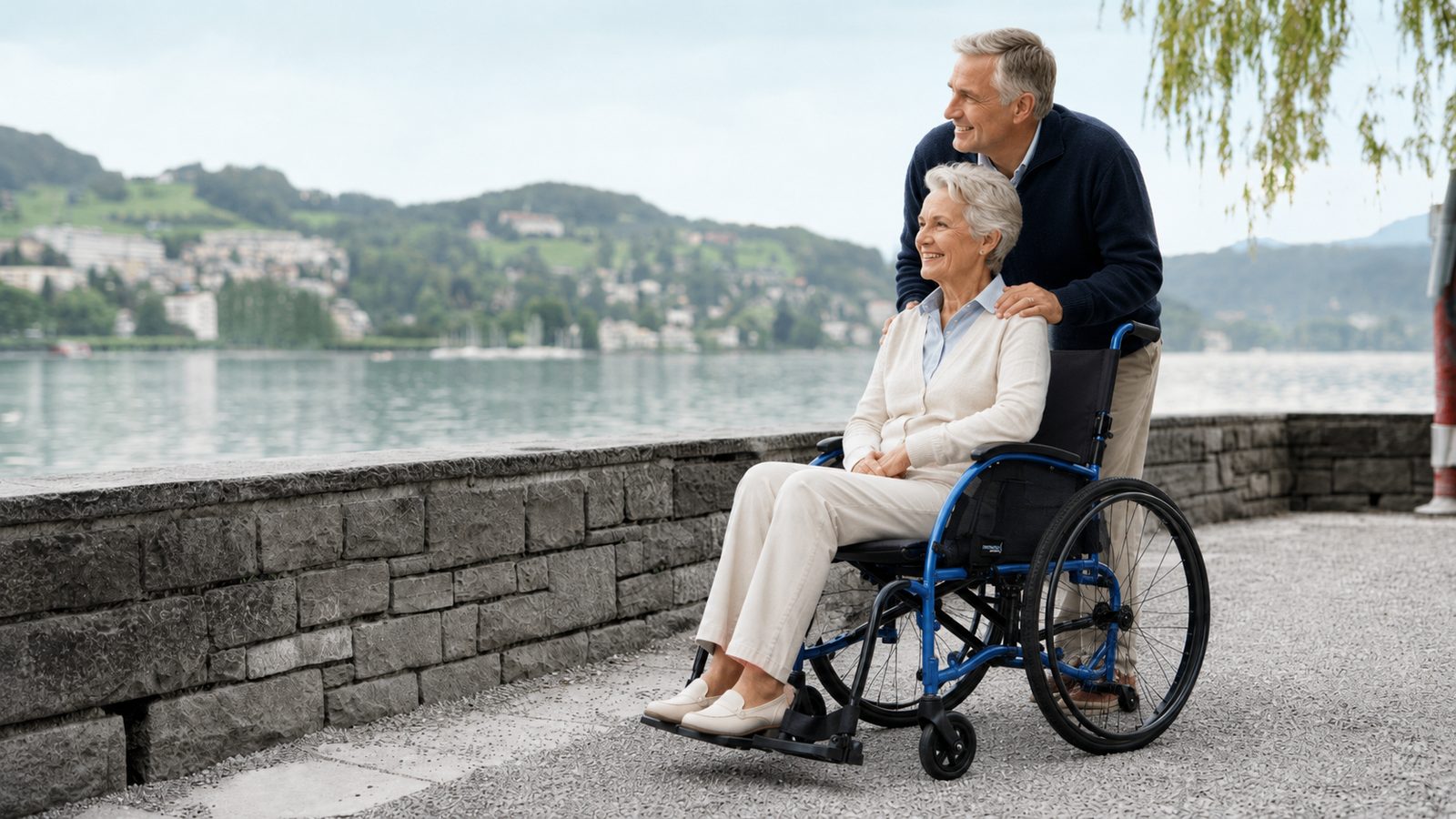 Comfort self-propelled aluminum wheelchair